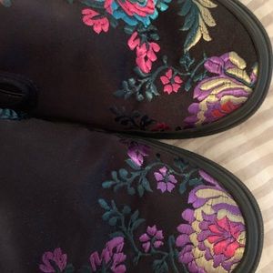 Black embroidered vans. Worn once